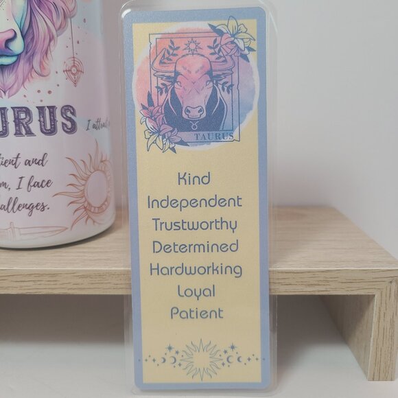 Taurus Zodiac 20 oz Tumbler & Bookmark Gift Bundle - Picture 5 of 10